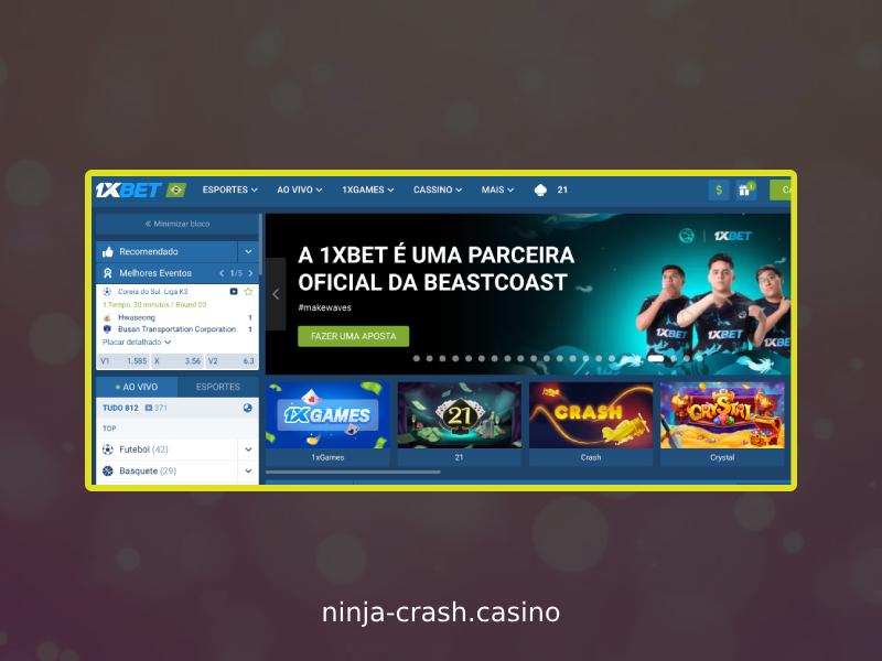 Play Ninja Crash at 1Xbet