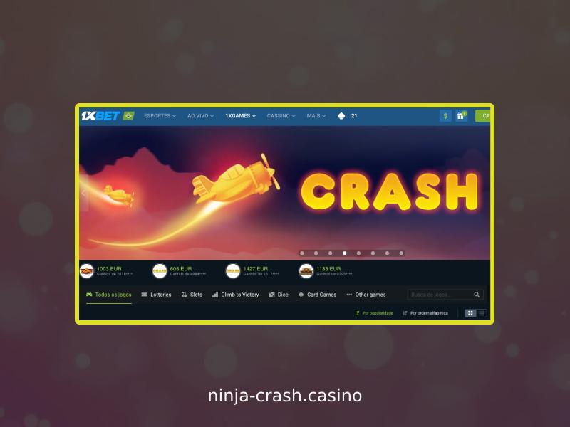 Saque de fundos após jogar Ninja Crash