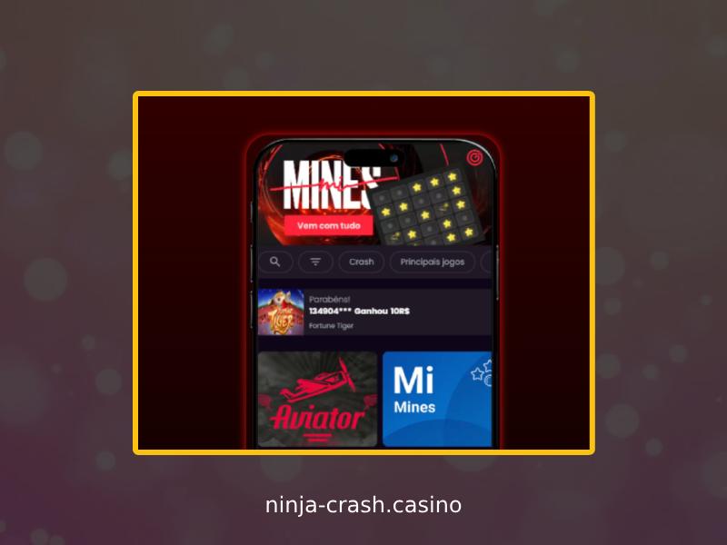 Geld abheben nach dem Spielen von Ninja Crash