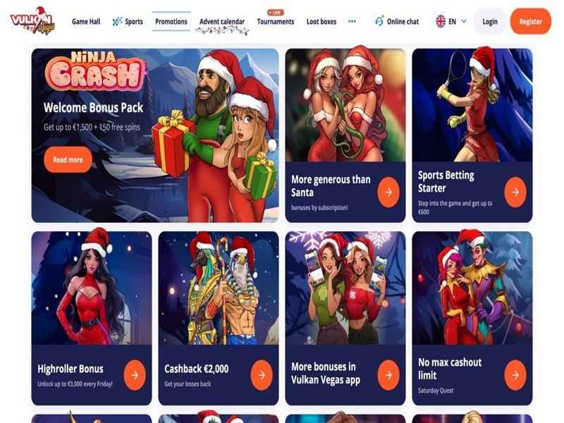 Play Ninja Crash slot at Vulkan Vegas casino